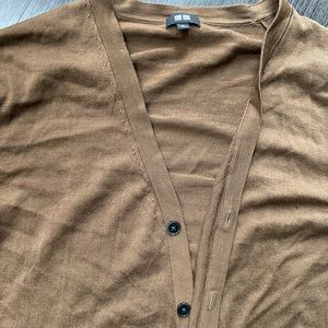 Brown Uniqlo Merino Wool Cardigan - Large